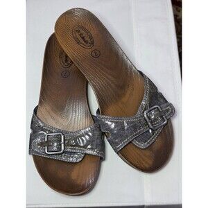 Dr Scholls Advanced Comfort Faux Wood Sandals * Blue Demin * Size 7